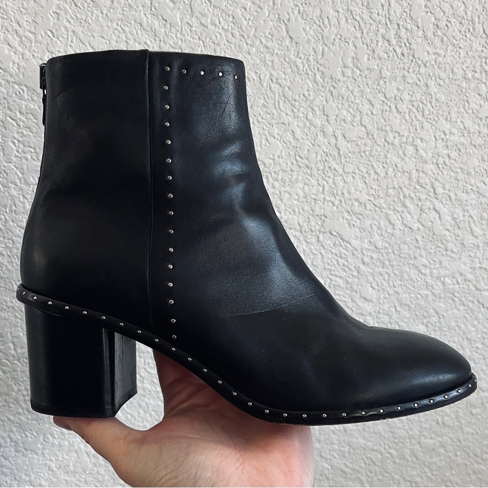 Rag & Bone MSRP $550 Black Leather Ankle Boots Size EU 38